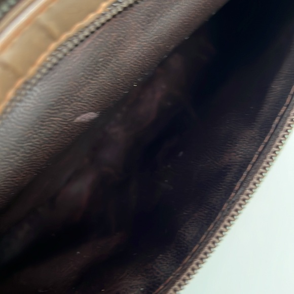 Chocolate brown VALENTINO CLUTCH with leather trim - Picture 13 of 13